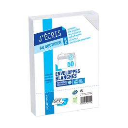 GPV Enveloppes, DL, 110 x 220 mm, sans fenêtre, blanc