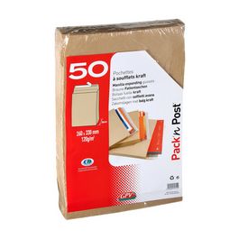 GPV Pochettes à soufflets, C4, 229 x 324 mm, avec fenêtre