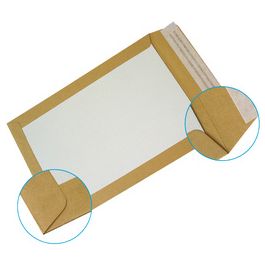 GPV Pochettes dos carton, 320 x 430 mm, kraft brun
