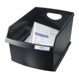 HAN Bac à papier LOGO-DRIVE, polystyrène, 25 litres, noir
