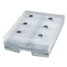 HAN Boîte à fiches CROCO DUO, A8 paysage, gris translucide