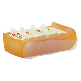 HAN Boîte à fiches CROCO, A7 paysage, orange translucide