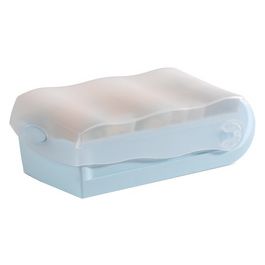 HAN Boîte à fiches CROCO, A7, bleu pastel/translucide