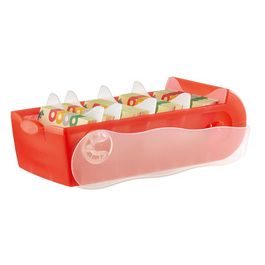 HAN Boîte à fiches CROCO, A8 paysage, rouge translucide