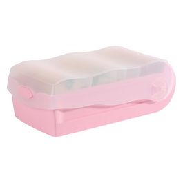 HAN Boîte à fiches CROCO, A8, rose pastel/translucide