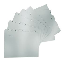 HAN Index alphabétique A-Z, PP, A7 paysage, 25 onglets, gris
