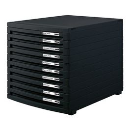 HAN Module de classement CONTUR, 10 tiroirs, noir