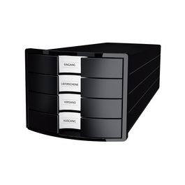 HAN Module de classement IMPULS 2.0, 4 tiroirs, noir