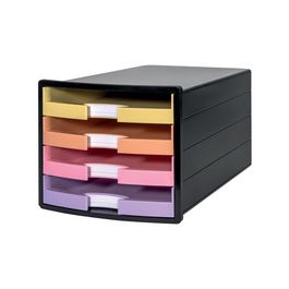 HAN Module de classement IMPULS, 4 tiroirs, noir/pastel