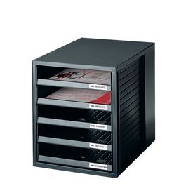 HAN Module de classement, 5 tiroirs ouverts, noir