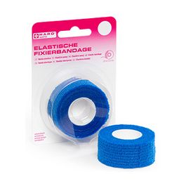 HARO Bande de fixation élastique, 25 mm x 2,5 m, bleu