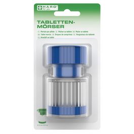 HARO Broyeur de comprimés, bleu/transparent