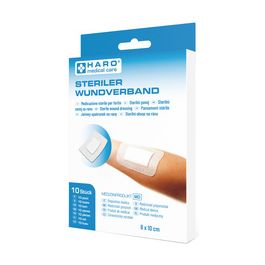 HARO Pansement stérile, 80 x 100 mm, blanc