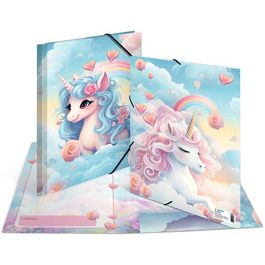 HERMA Chemise à élastique "Happy Unicorns", carton, A4