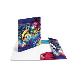 HERMA Chemise à élastiques "Artline", PP, A3, Music