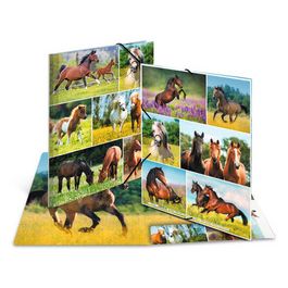 HERMA Chemise à élastiques "Chevaux dans le pré", carton, A4