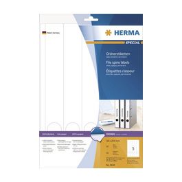 HERMA Etiquette dos de classeur SPECIAL, 297 x 38 mm, blanc