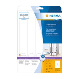 HERMA Etiquette dos de classeur SPECIAL, 38 x 297 mm, blanc