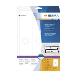 HERMA Etiquette dos de classeur SPECIAL, 63 x 297 mm, blanc