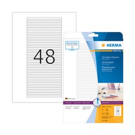 HERMA Etiquette pour étuis de CD SPECIAL, 114,3 x 5,5 mm