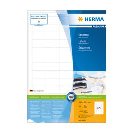 HERMA Etiquette universelle PREMIUM, 66 x 33,8 mm, blanc