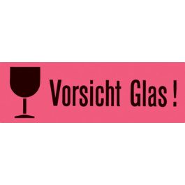HERMA Hinweisetiketten "Vorsicht Glas", 39 x 118 mm