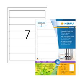 HERMA Étiquette pour dos de classeur recyclée, 192 x 38 mm,