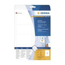 HERMA plaques nominatives à insérer SPECIAL, 75 x 40mm,blanc