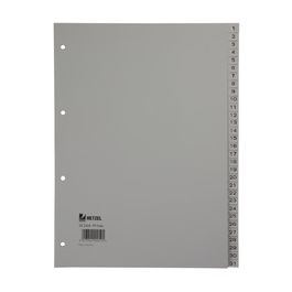 HETZEL Intercalaires en plastique, chiffres, A4, 1-31, PP