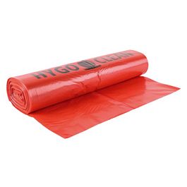 HYGOCLEAN Sac poubelle, 120 litres, en LDPE, rouge x6