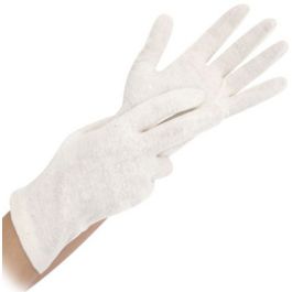 HYGONORM Gant en coton Nature, M, naturel x24