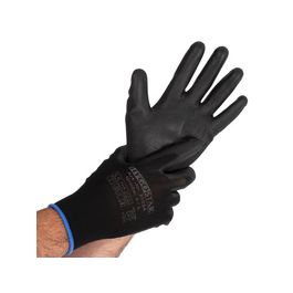 HYGOSTAR Gant de travail "BLACK ACE",XXL, noir x12