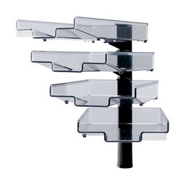 Hansa Colonne pivotante avec 4 bacs à courrier, noir