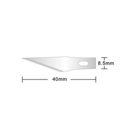 Hansa Lame de rechange pour scalpel, argent