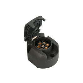 IWH Prise de voiture, 7 broches, plastique, noir