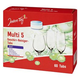 Jeden Tag Pastille de lave-vaisselle Multi 5, 60 tablettes