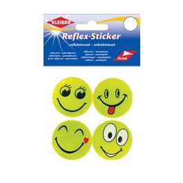 KLEIBER Sticker réfléchissant "Happy Face", jaune