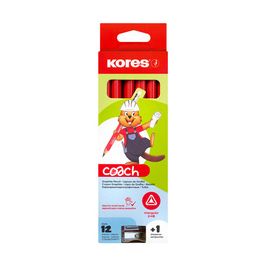 Kores Crayon COACH, triangulaire, degré de dureté: 2 HB x12
