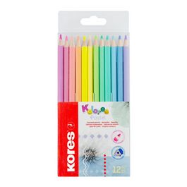 Kores Crayon de couleur "Kolores Pastel", étui carton de 12