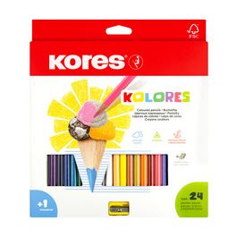 Kores Crayon de couleur triangulaire "Kolores", étui carton