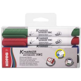 Kores Marqueur pour tableau blanc "K-Marker", étui de 4