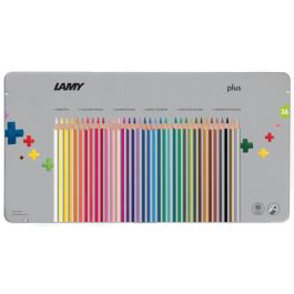 LAMY Crayon de couleur triangulaire plus, étui métal de 36