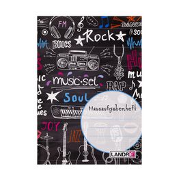 LANDRÉ Hausaufgabenheft, DIN A5, 48 Blatt, Musik-Motiv