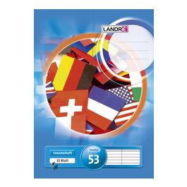 LANDRÉ Vokabelheft DIN A4, 3-spaltig, 80 g/qm, 40 Blatt