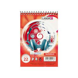LANDRÉ bloc-notes à spirale, format A6, 40 feuilles,
