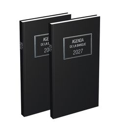 LECAS Agenda de La Banque Large 2027, 180 x 290 mm,2 volumes