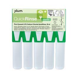 LEINA Ampoule de rinçage oculaire QuickRinse, 5 x 20 ml
