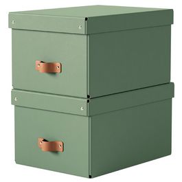 LEITZ Boîte de rangement Puro, carton, 17 L, set de 2, vert