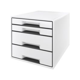 LEITZ Bloc de classement WOW CUBE, 4 tiroirs, blanc perlé/