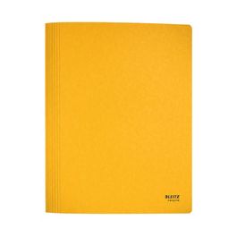 LEITZ Chemise à lamelle Recycle, A4, carton, jaune x10